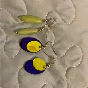 Earrings, 2 pair for one price